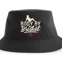 Body By Brisket Funny Steak Lover Grilling BBQ Chef Sustainable Bucket Hat