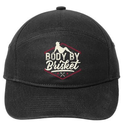 Body By Brisket Funny Steak Lover Grilling BBQ Chef 7-Panel Snapback Hat