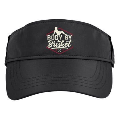 Body By Brisket Funny Steak Lover Grilling BBQ Chef Adult Drive Performance Visor