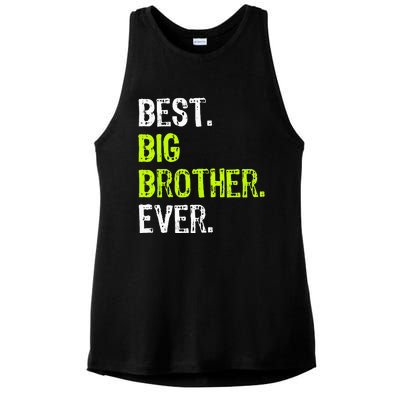 Best Big Brother Ever Teenager Older Sibling Ladies PosiCharge Tri-Blend Wicking Tank