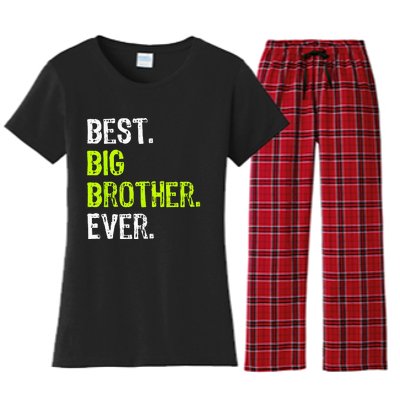 Best Big Brother Ever Teenager Older Sibling Women's Flannel Pajama Set