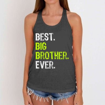 Best Big Brother Ever Teenager Older Sibling Women's Knotted Racerback Tank