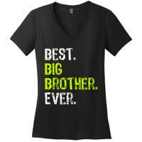 Best Big Brother Ever Teenager Older Sibling Women's V-Neck T-Shirt