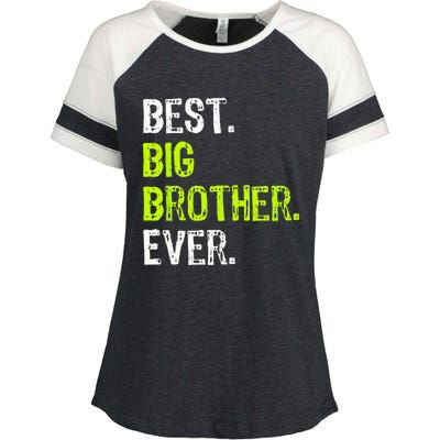 Best Big Brother Ever Teenager Older Sibling Enza Ladies Jersey Colorblock Tee