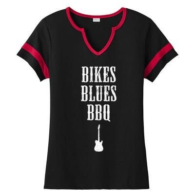 Bikes Blues Barbecue Fayetteville Ar Ozarks Music Ladies Halftime Notch Neck Tee