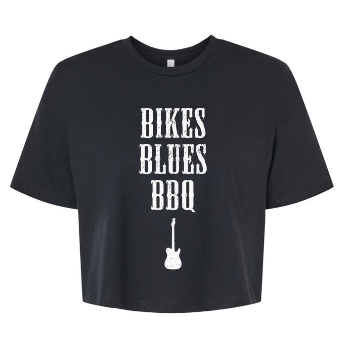 Bikes Blues Barbecue Fayetteville Ar Ozarks Music Bella+Canvas Jersey Crop Tee