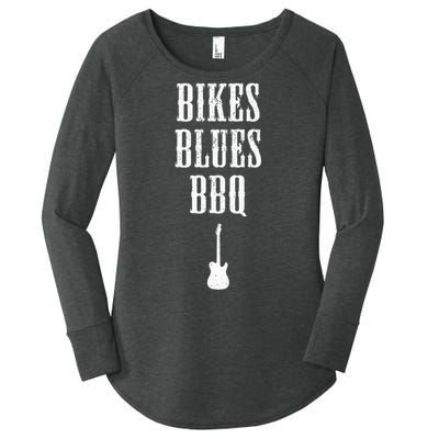 Bikes Blues Barbecue Fayetteville Ar Ozarks Music Women's Perfect Tri Tunic Long Sleeve Shirt