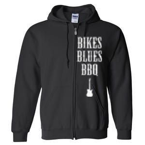 Bikes Blues Barbecue Fayetteville Ar Ozarks Music Full Zip Hoodie