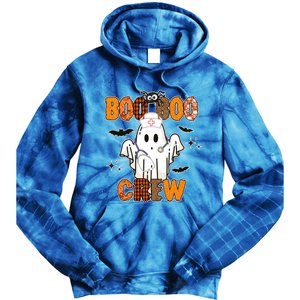 Boo Boo Crew Funny Nurse Halloween Ghost Costume Cute Gift Tie Dye Hoodie