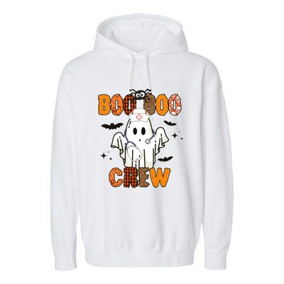 Boo Boo Crew Funny Nurse Halloween Ghost Costume Cute Gift Garment-Dyed Fleece Hoodie