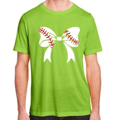 Baseball Bow Coquette Bows Great Gift Adult ChromaSoft Performance T-Shirt