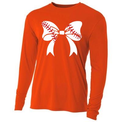 Baseball Bow Coquette Bows Great Gift Cooling Performance Long Sleeve Crew