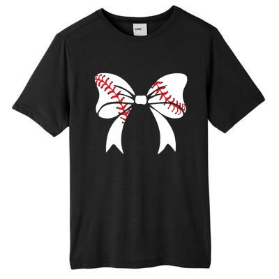 Baseball Bow Coquette Bows Great Gift Tall Fusion ChromaSoft Performance T-Shirt