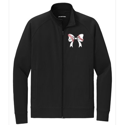 Baseball Bow Coquette Bows Great Gift Stretch Full-Zip Cadet Jacket