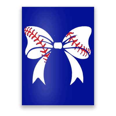 Baseball Bow Coquette Bows Great Gift Poster