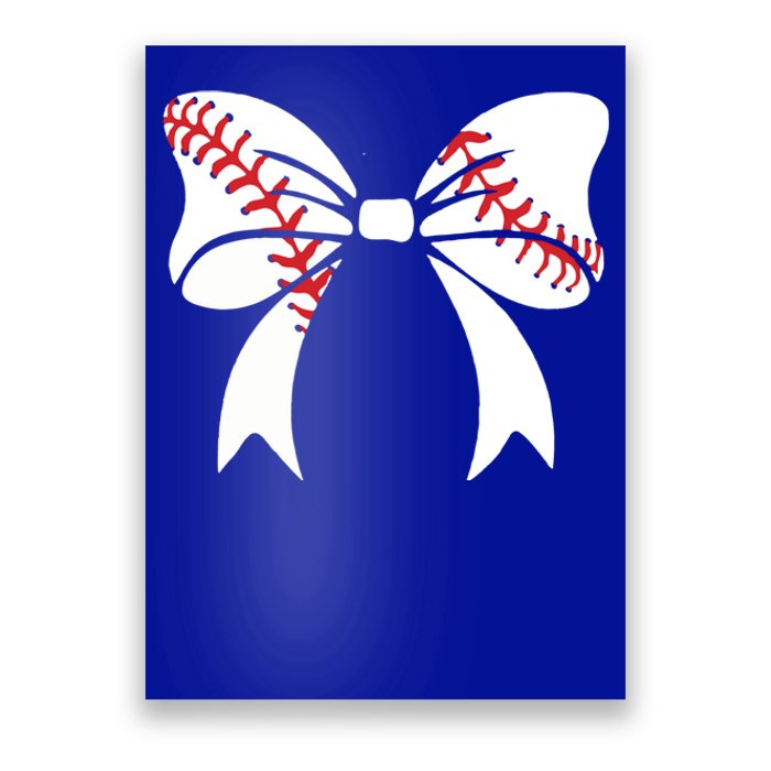 Baseball Bow Coquette Bows Great Gift Poster