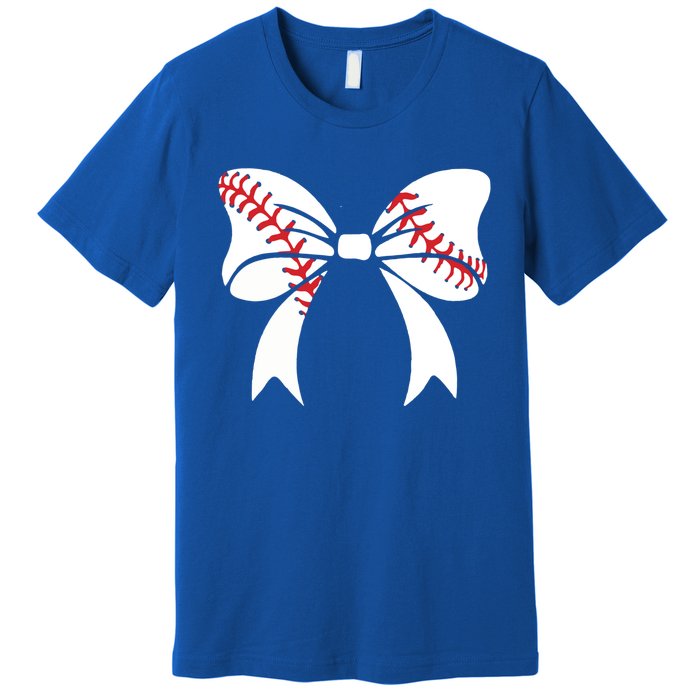 Baseball Bow Coquette Bows Great Gift Premium T-Shirt