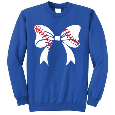 Baseball Bow Coquette Bows Great Gift Tall Sweatshirt