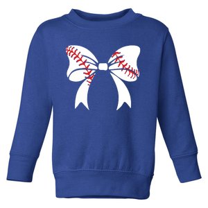 Baseball Bow Coquette Bows Great Gift Toddler Sweatshirt