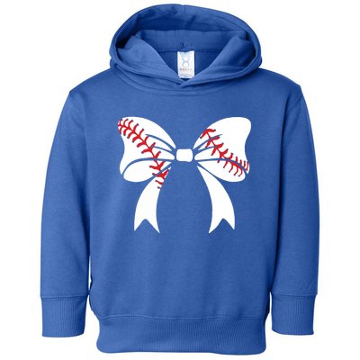 Baseball Bow Coquette Bows Great Gift Toddler Hoodie