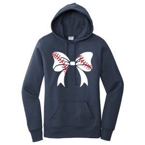 Baseball Bow Coquette Bows Great Gift Women's Pullover Hoodie