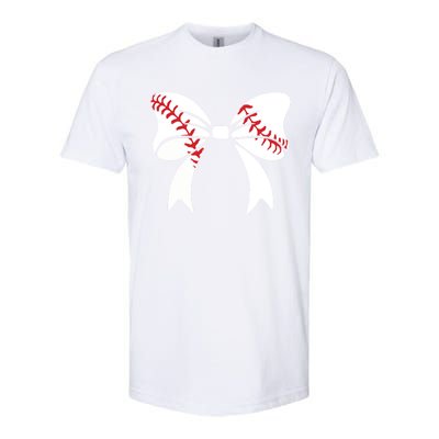 Baseball Bow Coquette Bows Great Gift Softstyle CVC T-Shirt