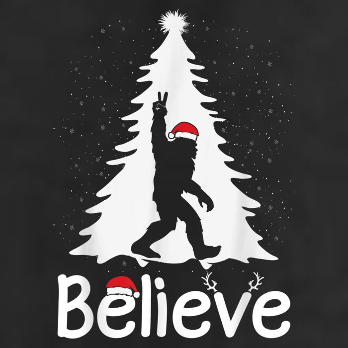 Believe Bigfoot Christmas Yetti Funny Xmas Tree Sasquatch Adult Drive Performance Visor