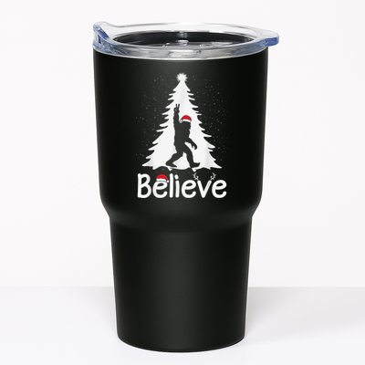 Believe Bigfoot Christmas Yetti Funny Xmas Tree Sasquatch Tumbler