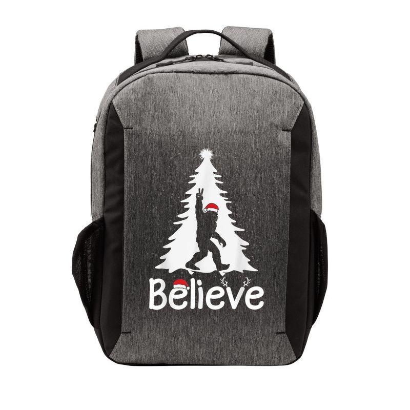 Believe Bigfoot Christmas Yetti Funny Xmas Tree Sasquatch Vector Backpack