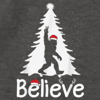 Believe Bigfoot Christmas Yetti Funny Xmas Tree Sasquatch Vector Backpack
