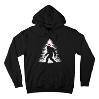 Bigfoot Believe Christmas Tree Sasquatch Santa Funny Bigfoot Hoodie