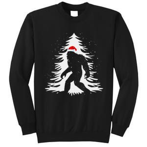 Bigfoot Believe Christmas Tree Sasquatch Santa Funny Bigfoot Sweatshirt