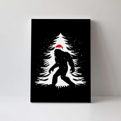 Bigfoot Believe Christmas Tree Sasquatch Santa Funny Bigfoot Canvas