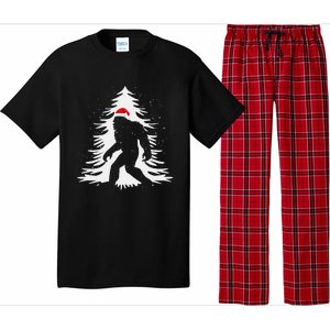 Bigfoot Believe Christmas Tree Sasquatch Santa Funny Bigfoot Pajama Set