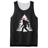 Bigfoot Believe Christmas Tree Sasquatch Santa Funny Bigfoot Mesh Reversible Basketball Jersey Tank