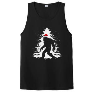 Bigfoot Believe Christmas Tree Sasquatch Santa Funny Bigfoot PosiCharge Competitor Tank