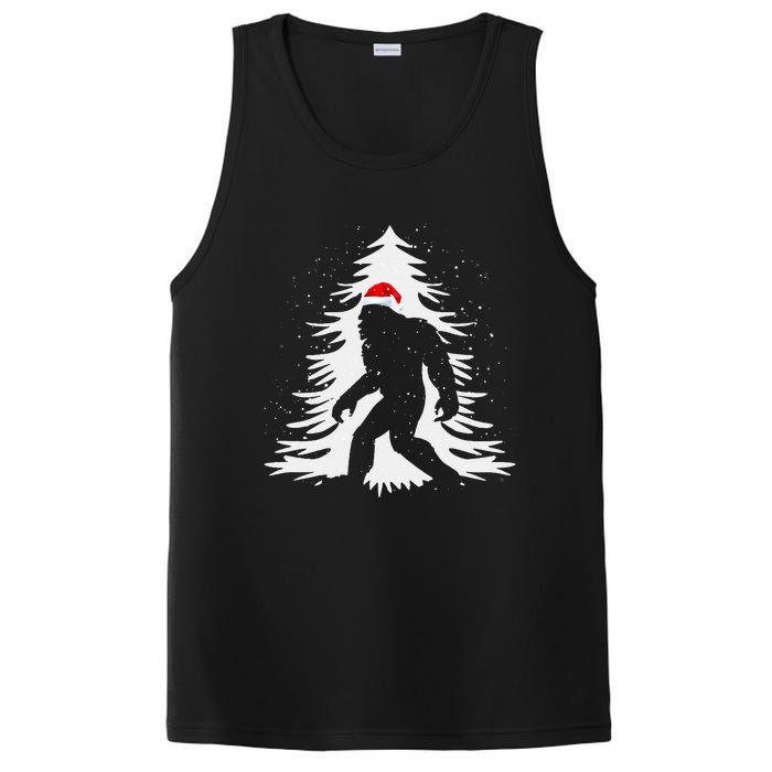 Bigfoot Believe Christmas Tree Sasquatch Santa Funny Bigfoot PosiCharge Competitor Tank