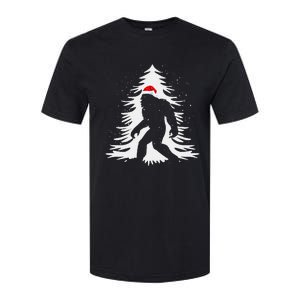 Bigfoot Believe Christmas Tree Sasquatch Santa Funny Bigfoot Softstyle CVC T-Shirt