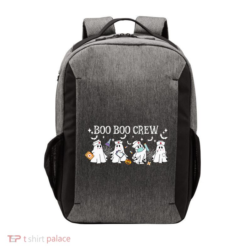 Boo Boo Crew Nurse Ghost Funny Halloween Vector Backpack
