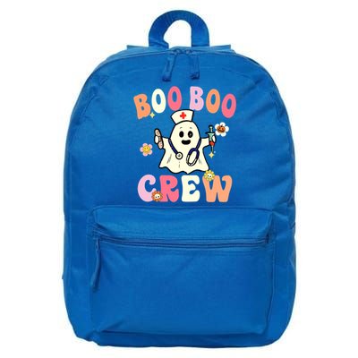 Boo Boo Crew Nurse Ghost Funny Halloween Costume For Gift 16 in Basic Backpack