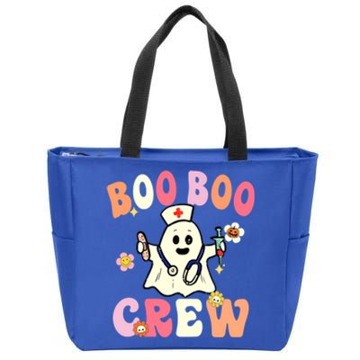 Boo Boo Crew Nurse Ghost Funny Halloween Costume For Gift Zip Tote Bag