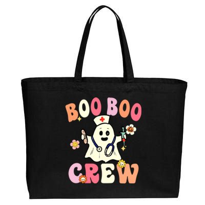 Boo Boo Crew Nurse Ghost Funny Halloween Costume For Gift Cotton Canvas Jumbo Tote