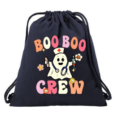 Boo Boo Crew Nurse Ghost Funny Halloween Costume For Gift Drawstring Bag