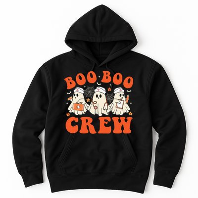 Boo Boo Crew Nurse Ghost Scrub Top Nursing Halloween Costume Hoodie