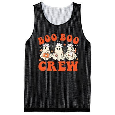 Boo Boo Crew Nurse Ghost Scrub Top Nursing Halloween Costume Mesh Reversible Basketball Jersey Tank