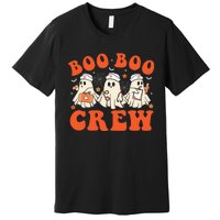 Boo Boo Crew Nurse Ghost Scrub Top Nursing Halloween Costume Premium T-Shirt