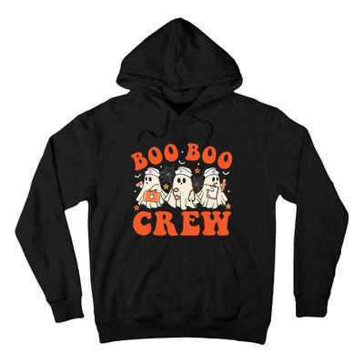 Boo Boo Crew Nurse Ghost Scrub Top Nursing Halloween Costume Tall Hoodie