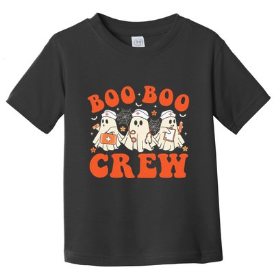 Boo Boo Crew Nurse Ghost Scrub Top Nursing Halloween Costume Toddler T-Shirt