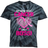 Beat Breast Cancer My Mom Like A Boss Warrior Survivor Fight Gift Kids Tie-Dye T-Shirt