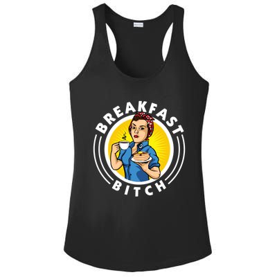 Breakfast Bitch Cool Gift Ladies PosiCharge Competitor Racerback Tank